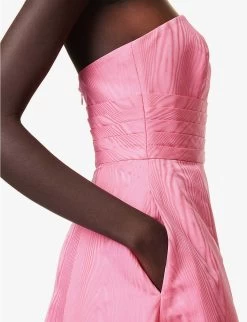 Rebecca Vallance Carmelita Corseted Sweetheart-neck Woven Gown -Mode Charm Shop R04174371 PINK ALT04