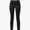GOOD AMERICAN Good Legs Tapered-leg Mid-rise Organic Stretch-denim Jeans -Mode Charm Shop R04180514 BLACK001 M