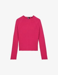 THE KOOPLES Round-neck Long-sleeve Ribbed-knit Jumper