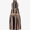ME AND EM Striped Belted Woven Maxi Dress