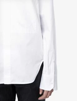 Zadig & Voltaire Thebe Wing-embroidery Cotton Shirt -Mode Charm Shop R04183647 JUDO ALT04