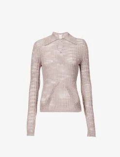 Acne Studios Kapucine Semi-sheer Linen-blend Top