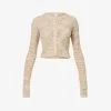 Acne Studios Kiko Semi-sheer Linen-blend Cardigan -Mode Charm Shop R04184374 COLDBEIGE M