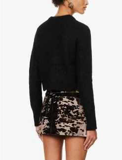 Acne Studios Karimo Cropped Knitted Cardigan 10 Acne Studios Karimo Cropped Knitted Cardigan -Mode Charm Shop R04185158 BLACK ALT03