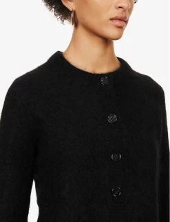 Acne Studios Karimo Cropped Knitted Cardigan 11 Acne Studios Karimo Cropped Knitted Cardigan -Mode Charm Shop R04185158 BLACK ALT04