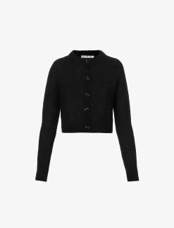 Acne Studios Karimo Cropped Knitted Cardigan