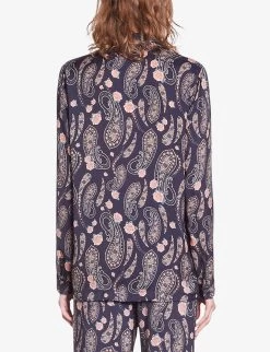 THE KOOPLES Paisley-print Long-sleeved Woven Shirt -Mode Charm Shop R04186174 BLACKPINK ALT03