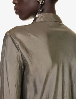 Dries Van Noten Textured Slim-fit Woven Shirt -Mode Charm Shop R04186650 GREY ALT04