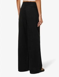 Taylor Pleated Wide-leg Relaxed-fit Denim Jeans -Mode Charm Shop R04186799 SHADOWRIDGE ALT03