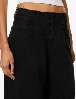 Taylor Pleated Wide-leg Relaxed-fit Denim Jeans -Mode Charm Shop R04186799 SHADOWRIDGE ALT04