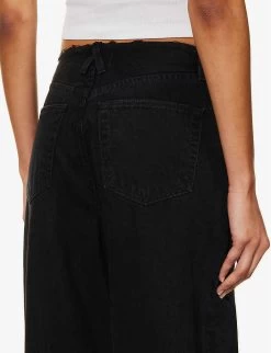 Taylor Pleated Wide-leg Relaxed-fit Denim Jeans -Mode Charm Shop R04186799 SHADOWRIDGE ALT05