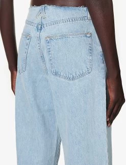 Kennedy Raw-waistband Wide-leg Mid-rise Jeans -Mode Charm Shop R04186800 POWDERBLUE ALT05