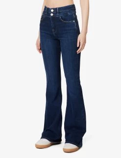 FRAME Le Double High Flare Stretch-denim Jeans -Mode Charm Shop R04187445 MAJESTY ALT02