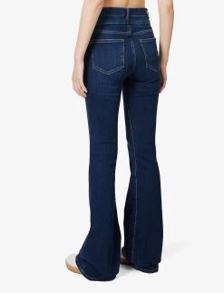 FRAME Le Double High Flare Stretch-denim Jeans -Mode Charm Shop R04187445 MAJESTY ALT03