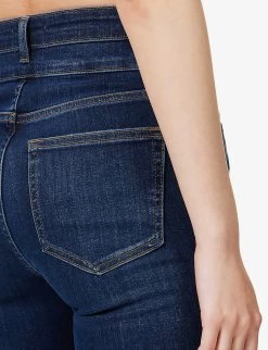 FRAME Le Double High Flare Stretch-denim Jeans -Mode Charm Shop R04187445 MAJESTY ALT04