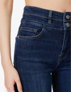 FRAME Le Double High Flare Stretch-denim Jeans -Mode Charm Shop R04187445 MAJESTY ALT05