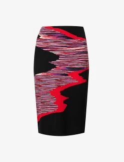 Missoni Space Dye High-wait Wool Midi Skirt