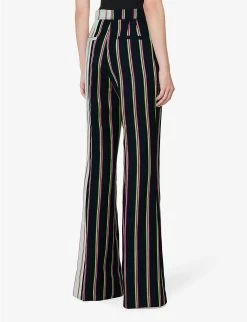 Jones Striped Wool And Silk-blend Trousers -Mode Charm Shop R04189138 IVORYNAVYMULTI ALT03