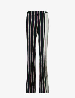 Jones Striped Wool And Silk-blend Trousers