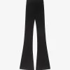 Maje Pariso Flared-leg High-rise Stretch Ribbed-knit Trousers