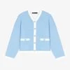 Maje Mesty Button-up Knitted Cardigan -Mode Charm Shop R04190021 BLEUS M