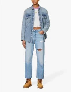 Levis Ribcage Straight-leg High-rise Jeans -Mode Charm Shop R04191355 Z5993MEDIUMINDIGO ALT01