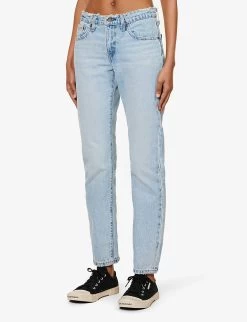 Levis Middy Straight-leg Mid-rise Raw-edge Jeans -Mode Charm Shop R04191359 BLASTEDSTONE ALT02