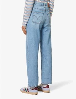 Levis Ribcage Distressed Straight-leg High-rise Jeans -Mode Charm Shop R04191397 Z5993MEDIUMINDIGO ALT03