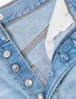 Levis Ribcage Distressed Straight-leg High-rise Jeans -Mode Charm Shop R04191397 Z5993MEDIUMINDIGO ALT06