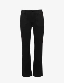 Paige Mayslie Straight-leg Mid-rise Stretch-denim Jeans