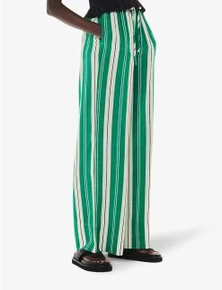 Whistles Bridget Stripe-pattern Maxi-length Woven Trousers -Mode Charm Shop R04193425 MULTICOLOURED ALT02