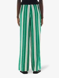 Whistles Bridget Stripe-pattern Maxi-length Woven Trousers -Mode Charm Shop R04193425 MULTICOLOURED ALT03
