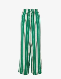 Whistles Bridget Stripe-pattern Maxi-length Woven Trousers