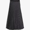 Sandro Tosca Graphic-print Woven Midi Skirt -Mode Charm Shop R04194623 NOIRGRIS M