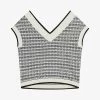 Ted Baker Lauryin Checked V-neck Knitted Jumper -Mode Charm Shop R04195970 NATURAL M