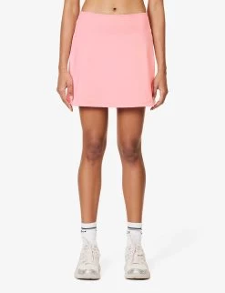 Girlfriend Collective High-rise A-line Stretch-recycled-polyester Mini Skort -Mode Charm Shop R04196138 CANDYPINK ALT02