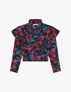 IRO Martina Floral-print Silk Blouse