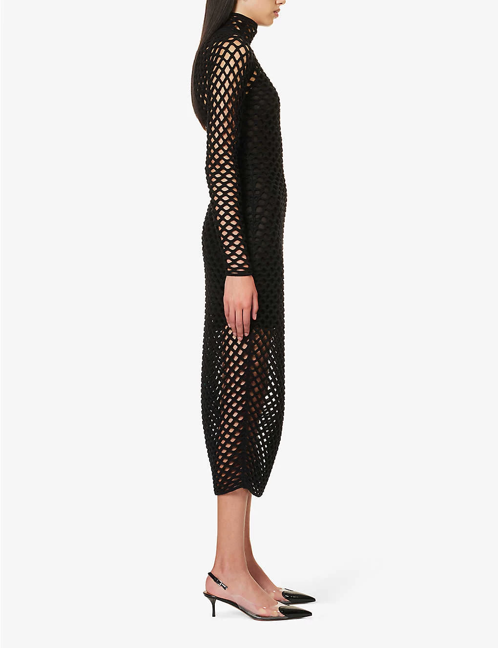 ALAIA High-neck Metallic Knitted Maxi Dress 5 ALAIA High-neck Metallic Knitted Maxi Dress - Image 3