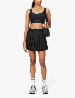 P.E NATION Backcheck Scoop-neck Stretch-woven Bra -Mode Charm Shop R04199841 BLACK ALT01