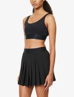 P.E NATION Backcheck Scoop-neck Stretch-woven Bra -Mode Charm Shop R04199841 BLACK ALT02