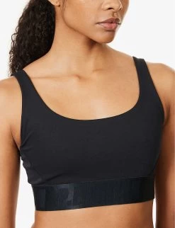 P.E NATION Backcheck Scoop-neck Stretch-woven Bra -Mode Charm Shop R04199841 BLACK ALT04