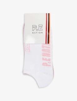 P.E NATION Pack Of Two Logo-print Stretch Cotton-blend Socks