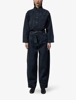 Soeur Volage High-rise Tapered-leg Jeans -Mode Charm Shop R04202466 DENIMWASHEDBLACK ALT01