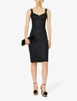 Dolce & Gabbana Sweetheart-neck Stretch-woven Mini Dress 8 Dolce & Gabbana Sweetheart-neck Stretch-woven Mini Dress -Mode Charm Shop R04203728 NERO ALT01