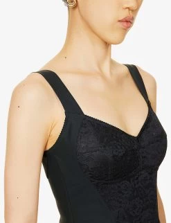 Dolce & Gabbana Sweetheart-neck Stretch-woven Mini Dress 11 Dolce & Gabbana Sweetheart-neck Stretch-woven Mini Dress -Mode Charm Shop R04203728 NERO ALT04