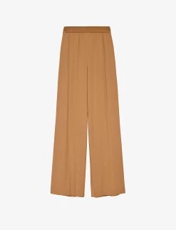 Joseph Hulin Elasticated-waist Wide-leg Mid-rise Silk Trousers