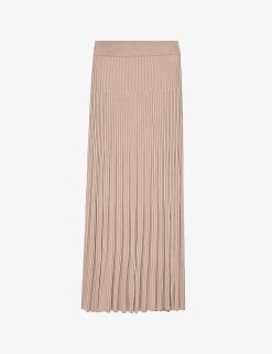 Joseph Ribbed A-line Wool Midi Skirt