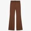 Joseph Tafira Flared-leg Mid-rise Cotton-blend Trousers -Mode Charm Shop R04203892 MAHOGANY M