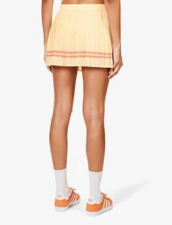 Serif Contrast-piping Stretch-woven Mini Skirt -Mode Charm Shop R04205029 ALMOND ALT03