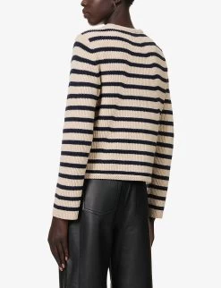 Rag & Bone Nancy Round-neck Wool-blend Cardigan -Mode Charm Shop R04205754 OATMEAL ALT03